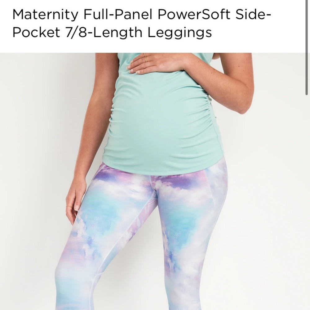 Old navy full panel 7/8 maternity leggings